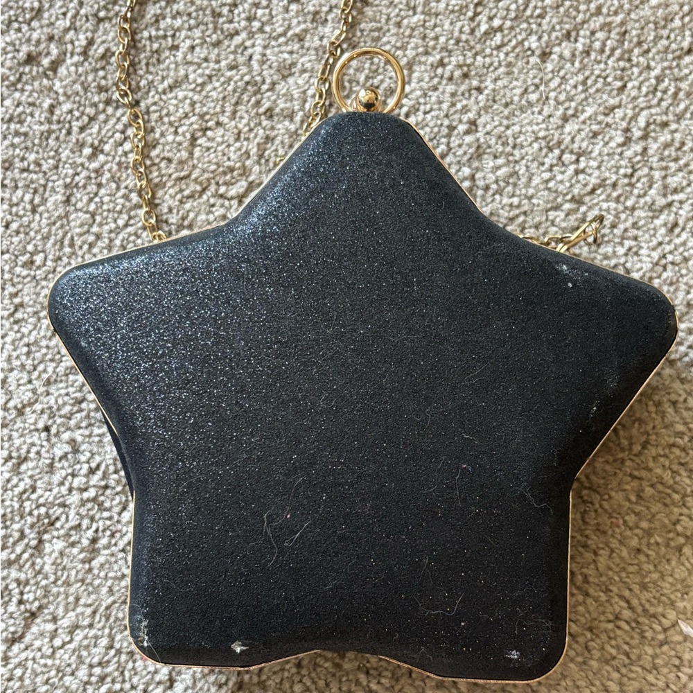 Black Star ⭐️ Clutch with Gold Chain ⭐️